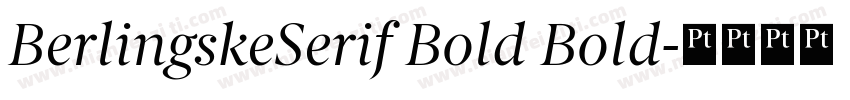 BerlingskeSerif Bold Bold字体转换